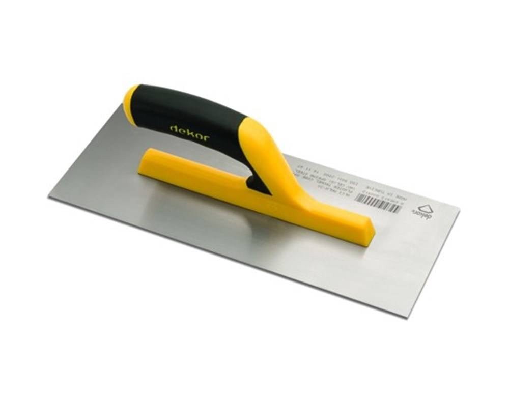 DEKOR Pleisterspaan open handvat – Zacht handvat 300×120 mm RVS