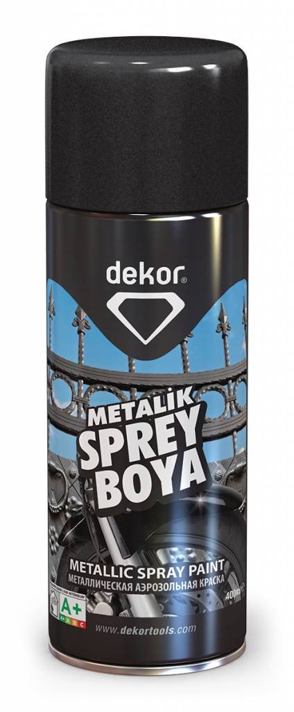 DEKOR spray paint zwart metallic (400ml)