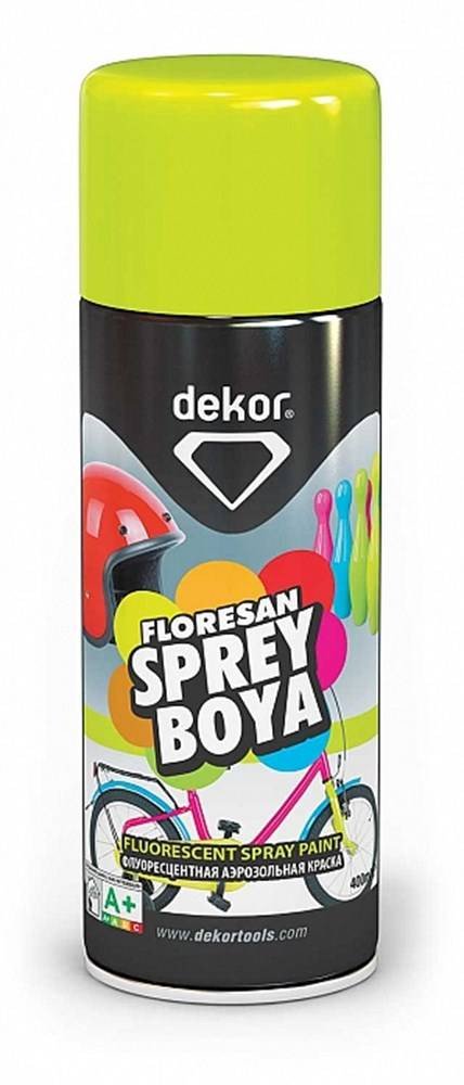 DEKOR Spray paint groen fluoriserend verf (400ml)