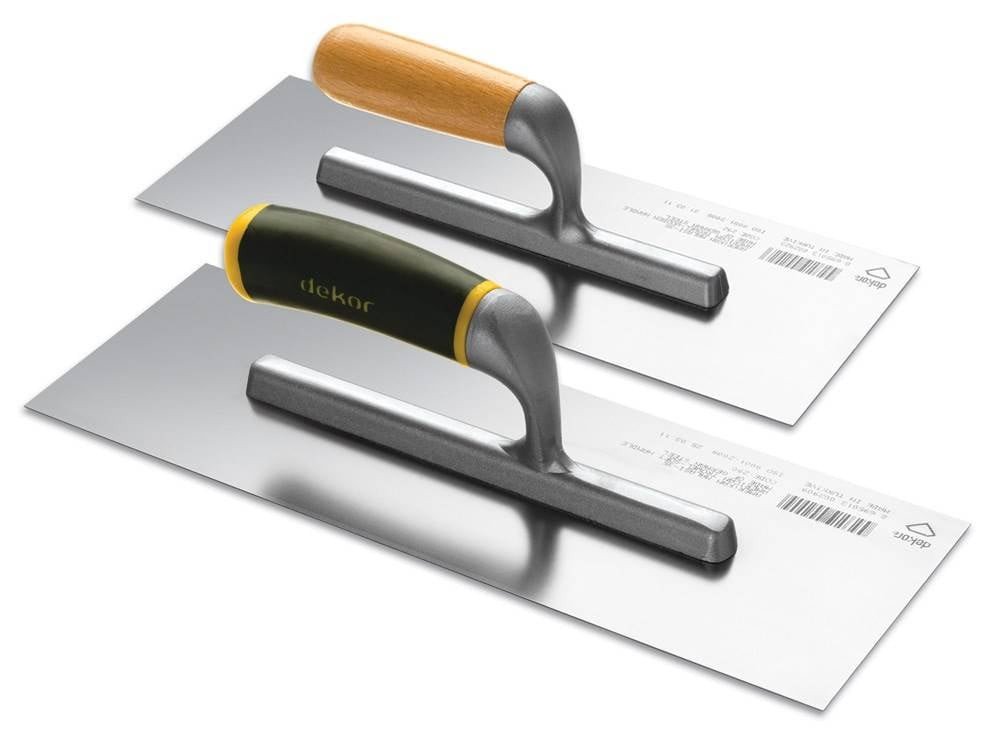 DEKOR Pleisterspaan – Houten handvat 130×300 mm RVS