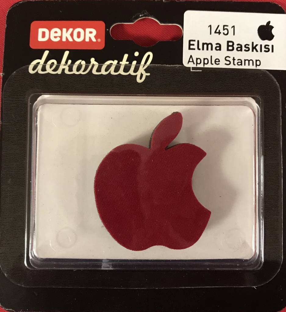 Decoratief Appel stempel 9×7 cm