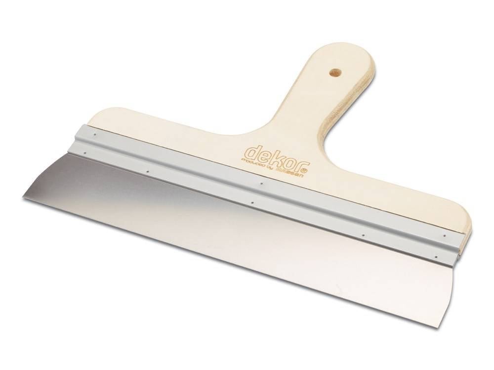 DEKOR Spackmes – Houten handvat, Breedte 400 mm