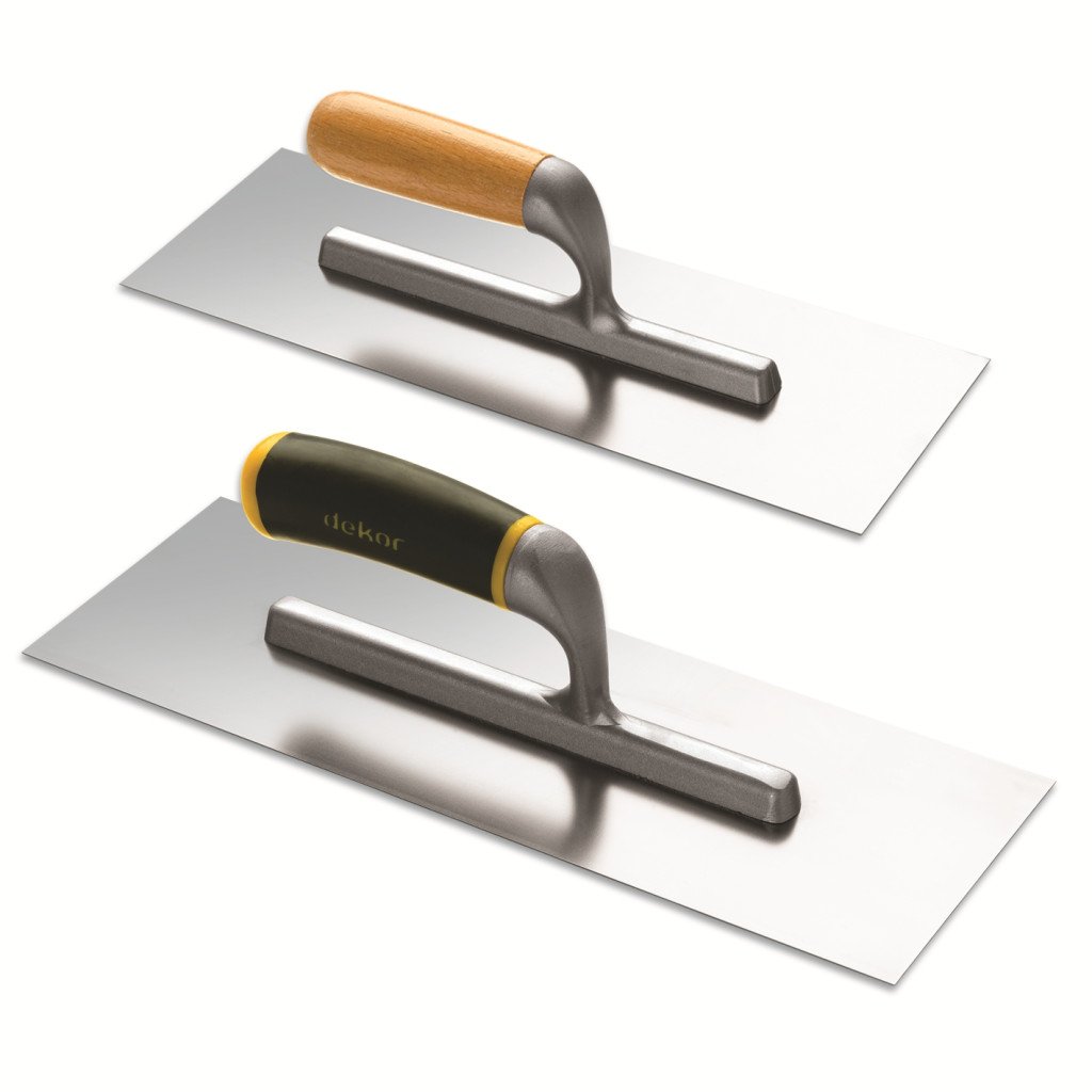 DEKOR Amerikaanse pleisterspaan – Houten handvat 120×35 mm RVS