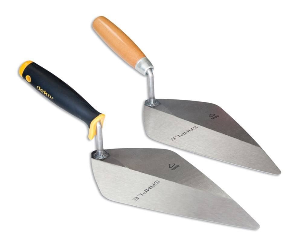 DEKOR Engelse punt troffel – Houten handvat 280X140 mm