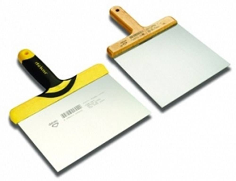 DEKOR Stopverf spatel standaard – Zacht handvat, 160×120 mm RVS