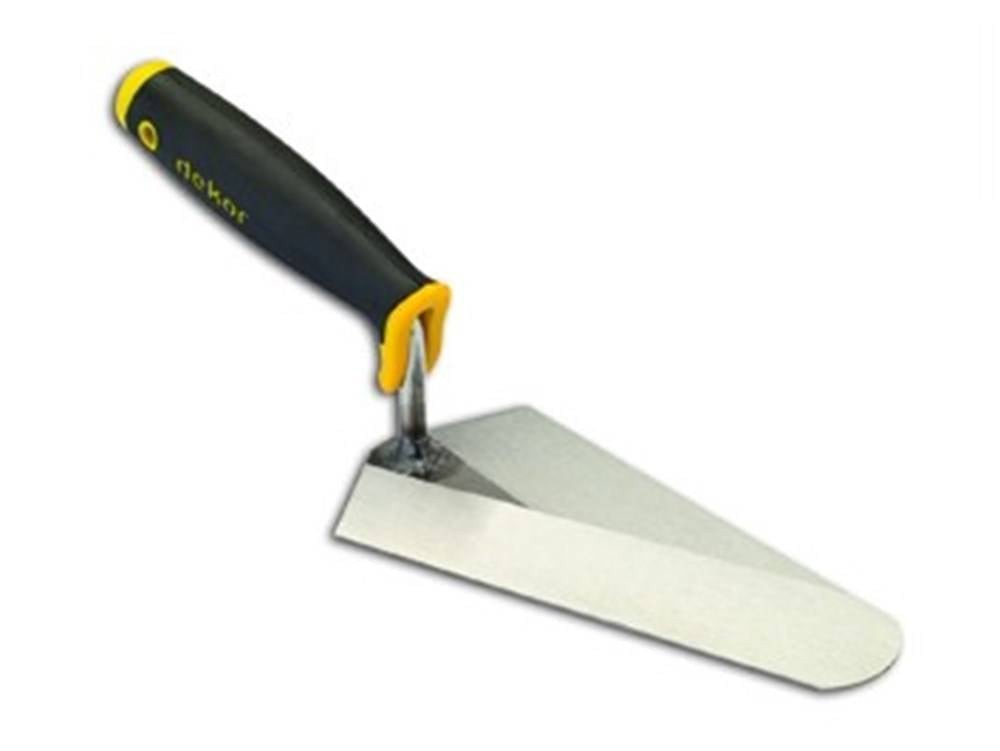 DEKOR Pleister en metseltroffel – Houten handvat, Breedte 260 mm verenstaal