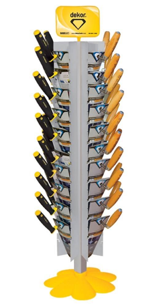 DEKOR Metsel en pleister troffels display* verenstaal 40 pcs