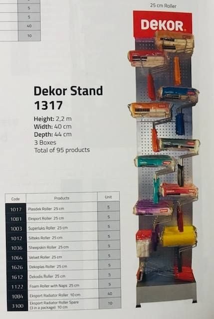 DEKOR Schildersroller stand Compleet 2,20 x 0,40 x 0,44 m